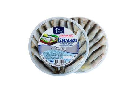 Пресервы ФИШЕ 150гр Килька в масле с луком эксклюзивный посол 1/18шт