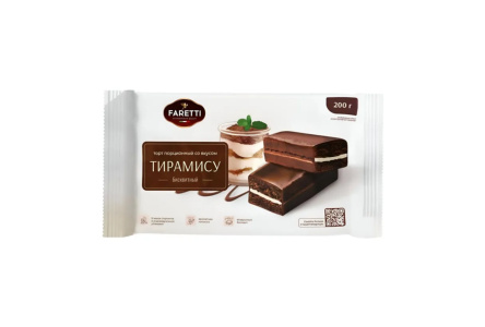 Торт бисквитный FARETTI 200гр Тирамису 1/8шт