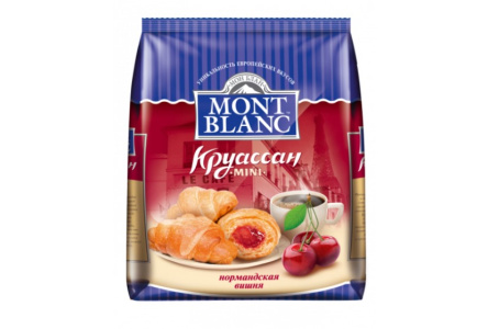 Круассаны MONT BLANC Mini 200гр Нормандская вишня 1/8шт Смак