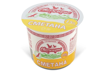 Сметана СВИТЛОГОРЬЕ 200гр 15% пл/ст 1/20шт