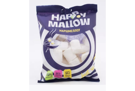 Зефир воздушный HAPPY MALLOW 135гр для десертов 1/10шт