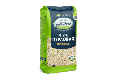 Крупа ГУДВИЛЛ 800гр Перловая ГОСТ 1/12шт