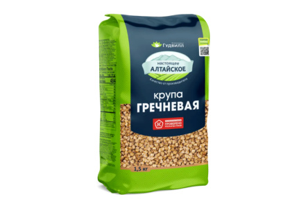 Крупа ГУДВИЛЛ Экстра 1,5кг Гречневая ядрица 1/6шт