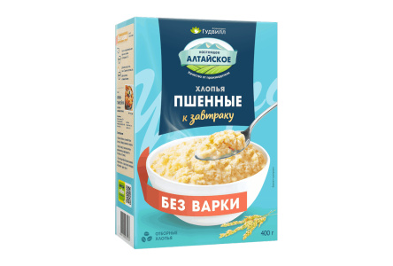 Хлопья ГУДВИЛЛ Экстра 400гр Пшенные крупяные 1/6шт