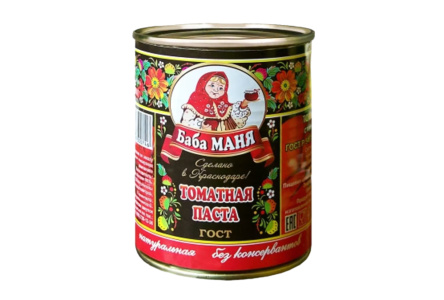 Томатная паста БАБА МАНЯ 360гр 25% ГОСТ ж/б 1/8шт