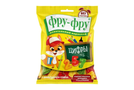 Мармелад ФРУ-ФРУ 80гр Цифры 1/12шт