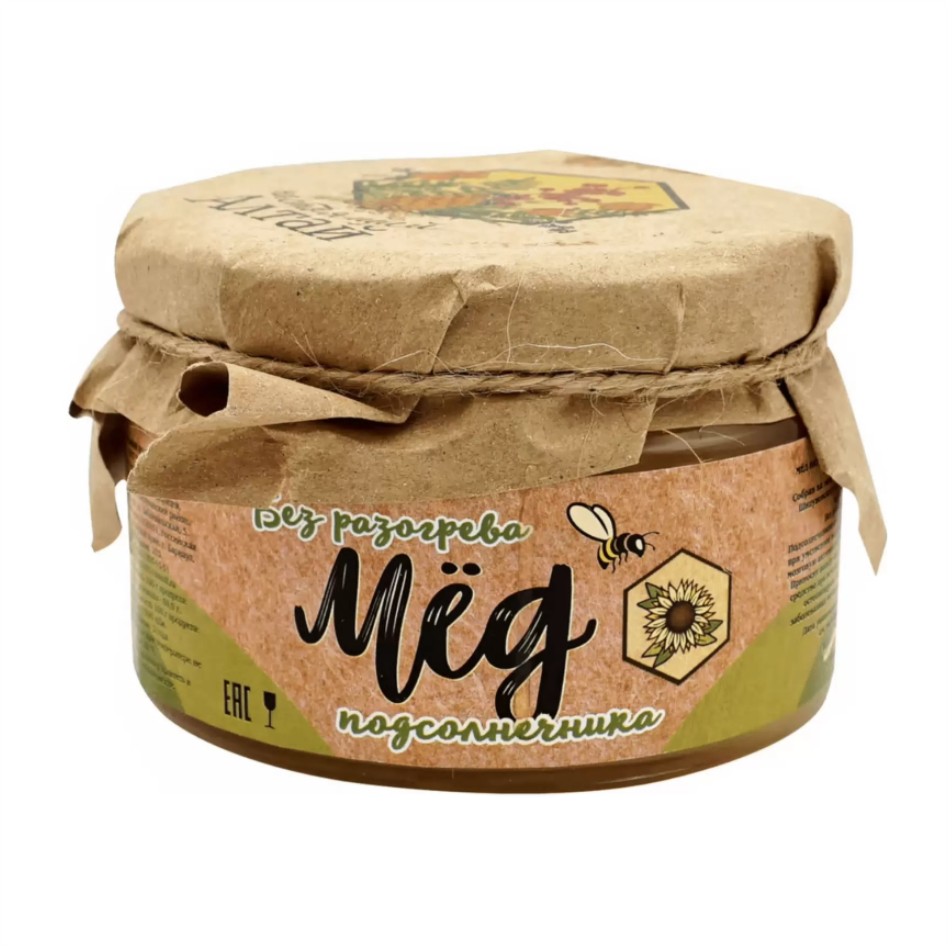 Мед натуральный НАСТОЯЩИЙ АЛТАЙ 500гр Подсолнечниковый п/б 1/8шт