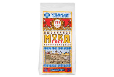 Мука ТВЕРСКОЙ МЕЛЬКОМБИНАТ 1кг Пшеничная в/с ГОСТ 1/10шт