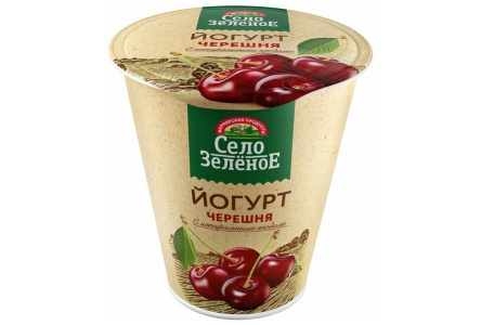 Йогурт СЕЛО ЗЕЛЕНОЕ 120гр 3,5% Черешня пл/ст 1/8шт