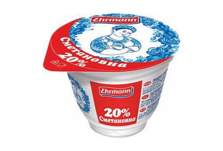Продукт сметанный СМЕТАНОВНА 185гр 20% 1/12шт