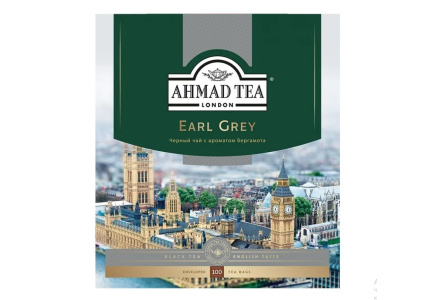 Чай черный в пакетиках AHMAD 100х2гр Английский с бергамотом байховый 1/8шт
