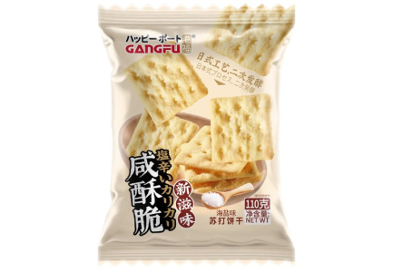 Крекер соленый GANGFU 110гр Морская соль 1/24шт