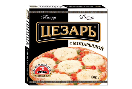 Пицца ЦЕЗАРЬ 390гр Моцарелла 1/4шт