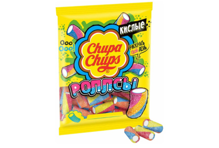 Мармелад CHUPA CHUPS 70гр Кислые роллсы 1/30шт