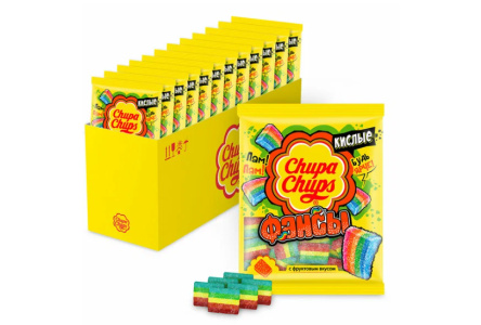 Мармелад жевательный CHUPA CHUPS 70гр Кислые фансы 1/30шт