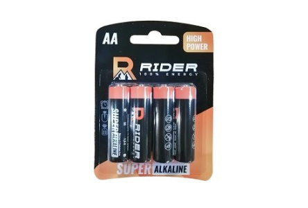Батарейки RIDER супер + АA, LR6, 1.5 В, 4 шт 1/20шт