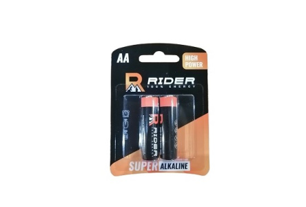 Батарейки RIDER супер + АA, LR6, 1.5 В, 2 шт 1/20шт