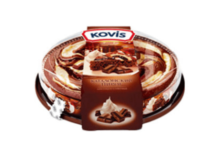 Пирог KOVIS 400гр Шоколад-сливки 1/6шт