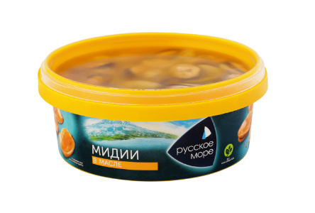 Мясо мидии РУССКОЕ МОРЕ 300гр Классик в р/м 1/6шт