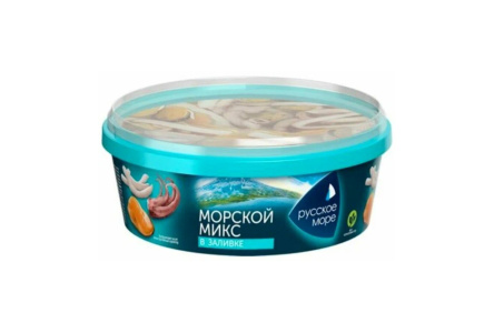 Коктейль из морепродуктов РУССКОЕ МОРЕ 300гр Морской микс 1/6шт