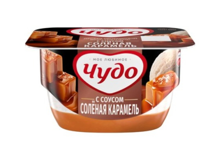 Десерт творожный ЧУДО 100гр 4,2% Пломбир/соленая карамель 1/8шт Продукт без заменителя молочного жир