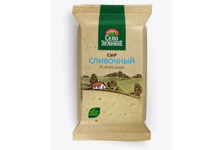 Сыр Село Зеленое 200гр 50% Сливочный 1/10шт