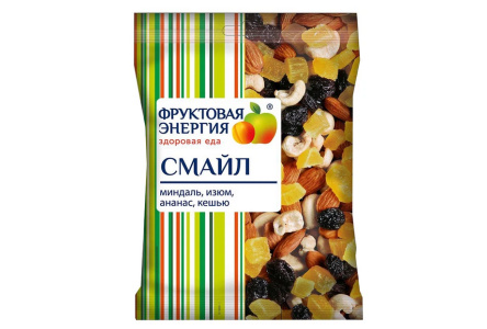 Смесь Фруктова-ореховая 50гр Фрути-смайл 1/24