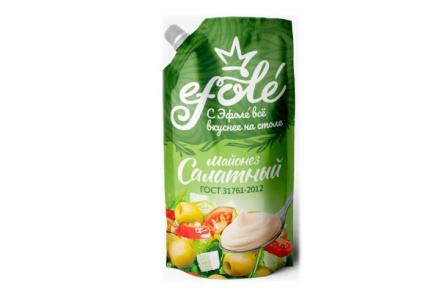 Майонез EFOLE 800мл Салатный 50,5% дой-пак 1/15шт