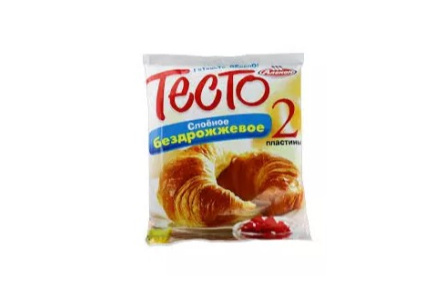 Тесто слоеное АЛЕКОН 400гр Бездрожжевое 1/7шт