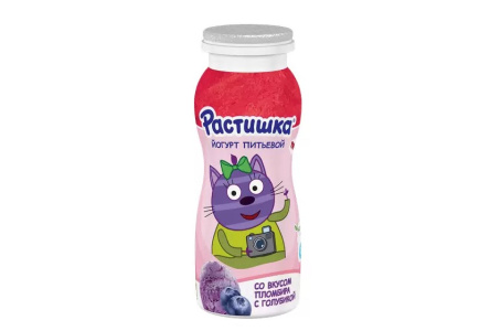 Йогурт питьевой РАСТИШКА 90гр 1,6% Пломбир с Голубикой 1/6/24шт Продукт без заменителя молочного жир