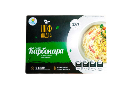 Паста ШЕФ АНДРЭ 320гр Карбонара 1/1шт