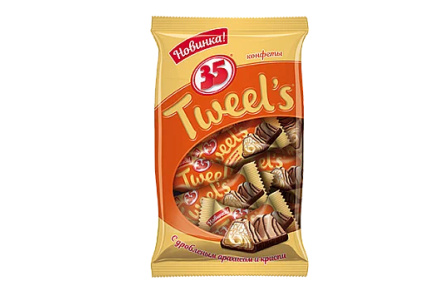 Шоколадный батончик 35 TWEELS 200гр Арахис 1/8шт