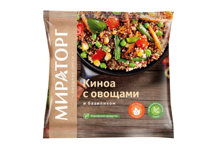 Заморож МИРАТОРГ 400гр Киноа с овощами/базиликом 1/15шт