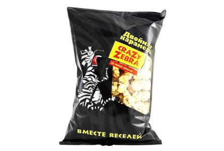 Попкорн CRAZU ZEBRA 200гр Карамельный 1/12шт