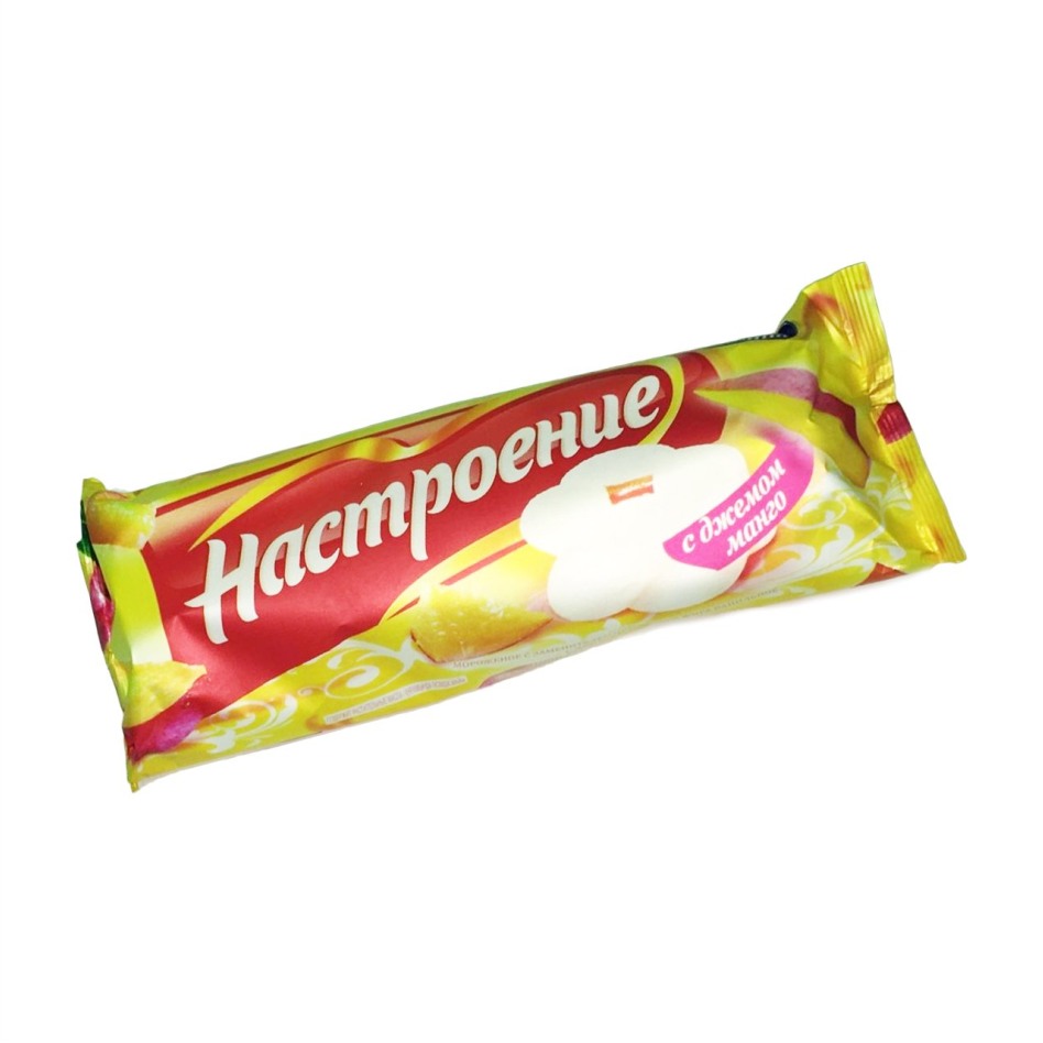 Мороженое НАСТРОЕНИЕ 500гр Пломбир манго косичка 1/8шт Славица