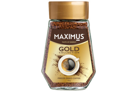 Кофе растворимый МAXIMUS 95гр Gold Collection TM ст/б 1/6шт