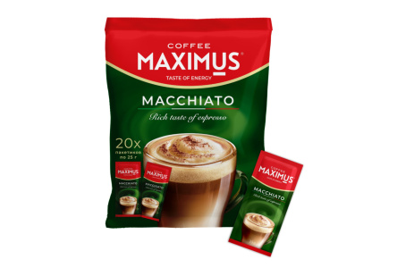 Кофе растворимый MAXIMUS 20*25гр Macchiato саше 1/12шт