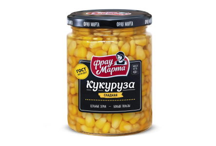Кукуруза ФРАУ МАРТА 450гр Сахарная ст/б 1/12шт