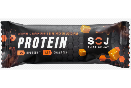 Батончик протеиновый PROTEIN SOJ 50гр С соленой карамелью 1/20шт