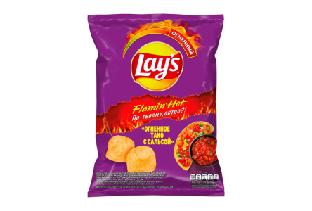Чипсы LAYS 105гр Огненное Тако с сальсой 1/20шт