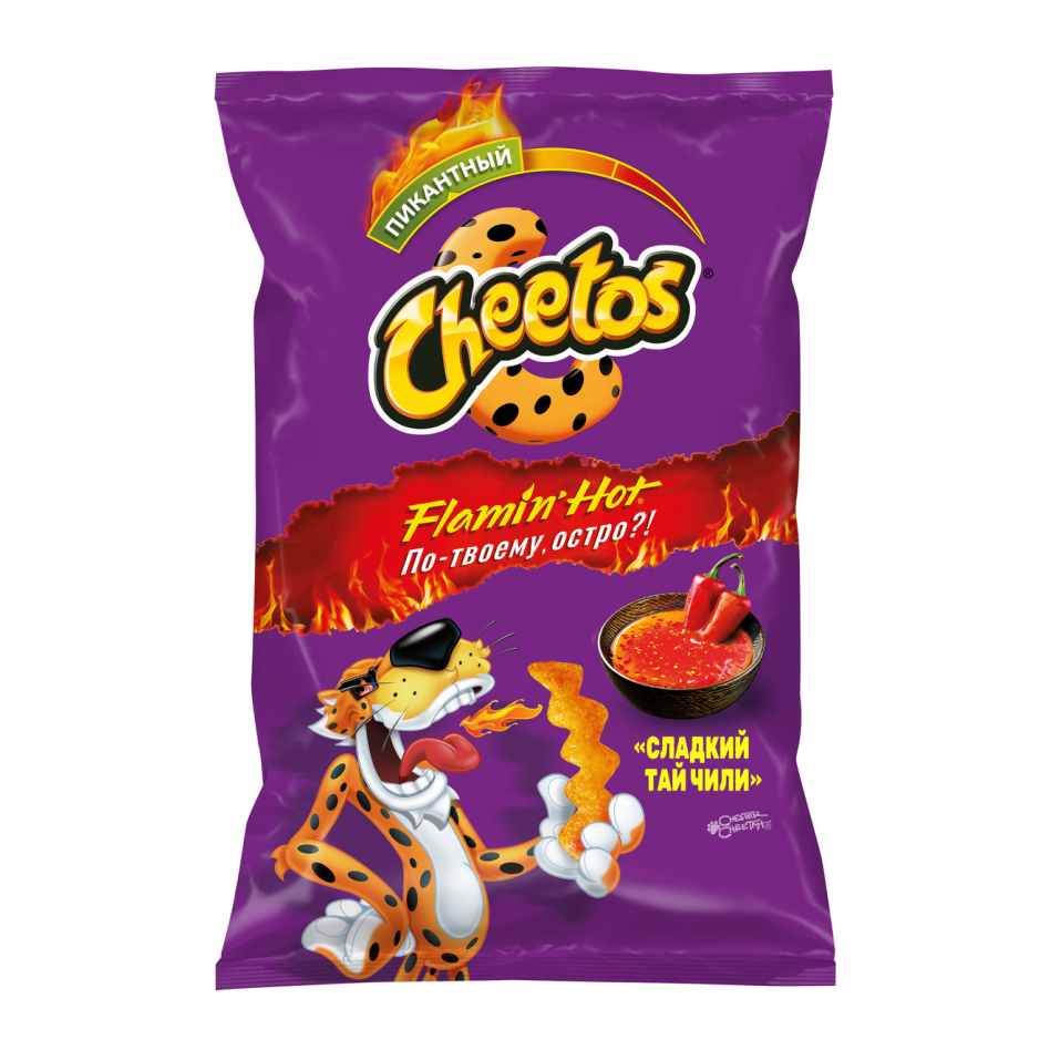 Чипсы CHEETOS 70гр cладкий Тай чили 1/24шт