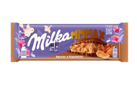 Шоколад MILKA 270гр Молочный Арахис/воздушный рис/карамель 1/11шт