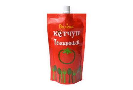 Кетчуп ВИЛКИН 270гр Томатный дой-пак 1/32шт