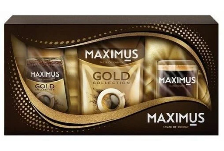 Набор кофе растворимый МAXIMUS 135гр Gold Collection с кружкой TM ст/б 1/3шт