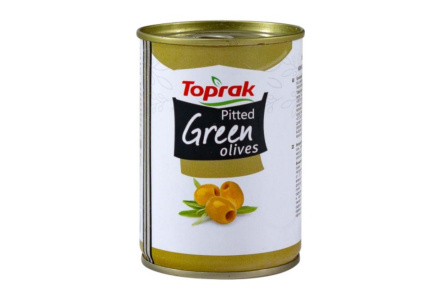 Оливки TOPRAK 290гр Зеленые без косточки ж/б 1/24шт