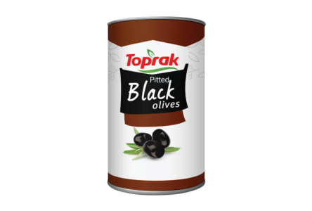 Маслины TOPRAK 290гр Черные без косточки ж/б 1/24шт