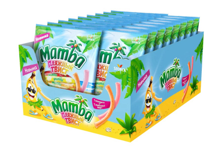 Жевательная конфета MAMBA 150гр Пляжный твист 1/24шт