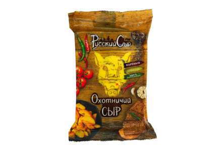 Сыр РУССКИЙ СЫР 200гр 45% Охотничий флоупак 1/12шт БЗМЖ