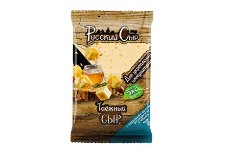 Сыр РУССКИЙ СЫР 200гр 50% Таёжный флоупак 1/12шт БЗМЖ