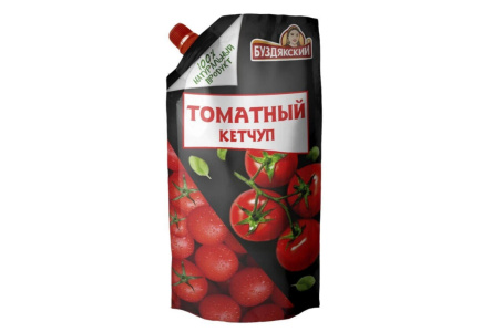 Кетчуп БУЗДЯКСКИЙ 350гр Томатный дой-пак 1/14шт